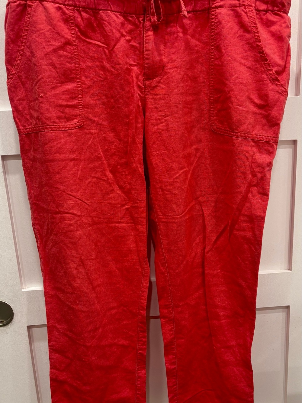 Columbia Women's Wide Leg Drawstring Pants in Bright Coral
